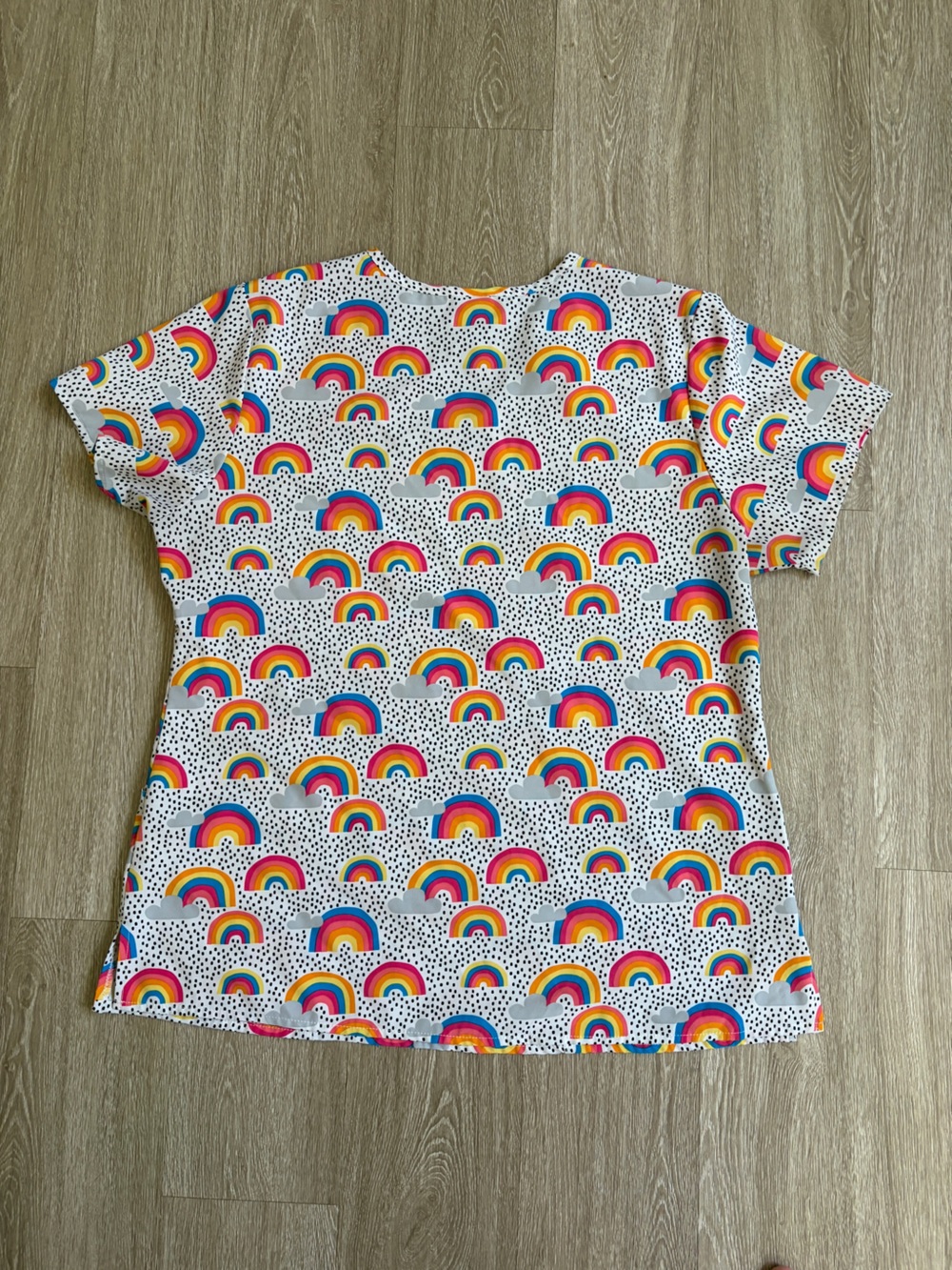 Set of Carhartt Gray Scrub Track Pants and Rainbow Scrub Top - Picture 4 of 10